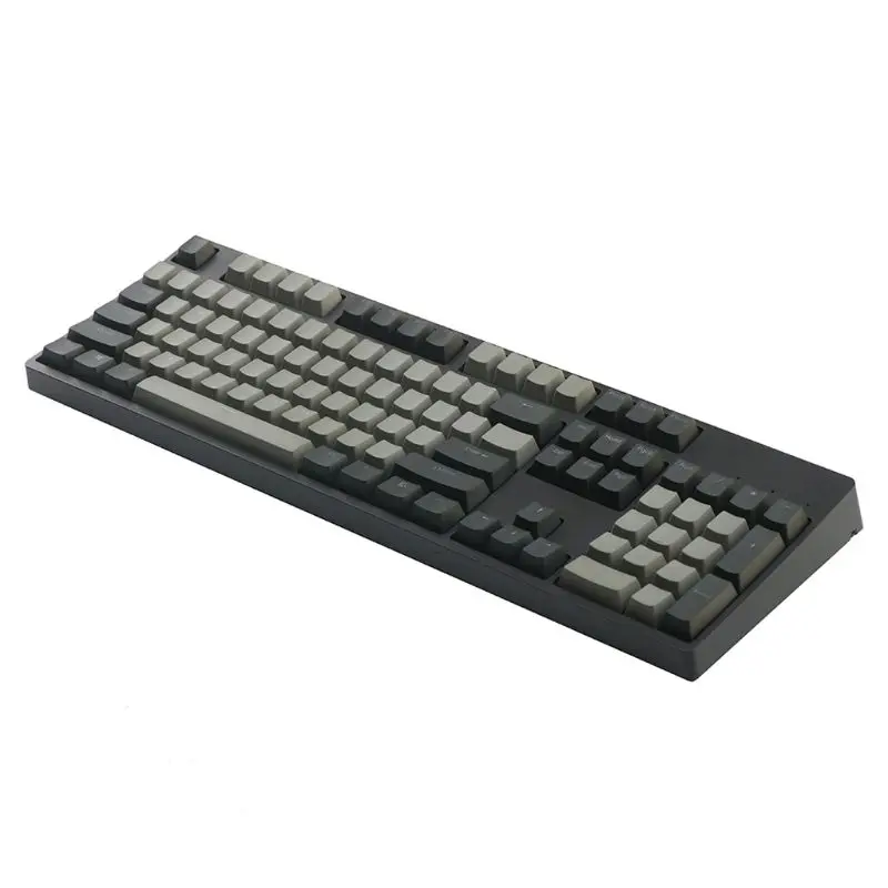 Черно серая Смешанная Толстая клавиатура Dolch PBT RGB Shot с подсветкой 108 колпачок для