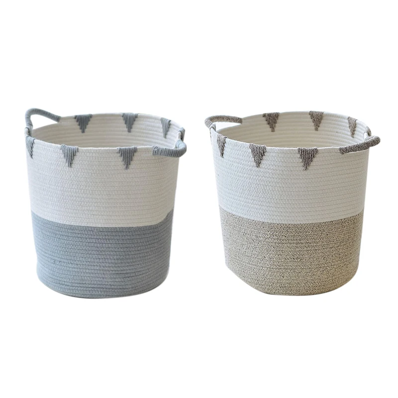 

Cotton Linen Ball Underwear Bra Storage Basket Dirty Garment Laundry Hamper Barrel Bedroom Organizer