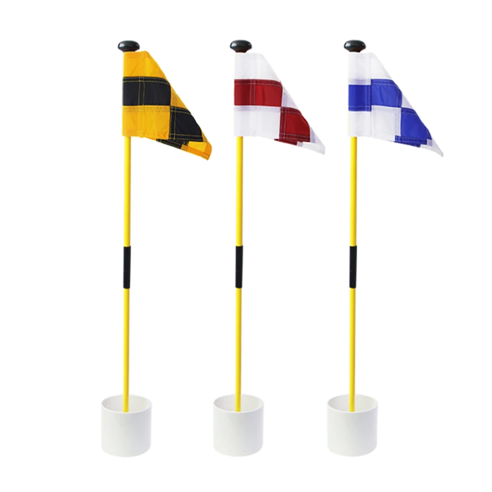 Golf Flagsticks Putting Green Flags Hole Cup Pin for Driving Range Outdoor Backyard Practice Accessories | Спорт и развлечения