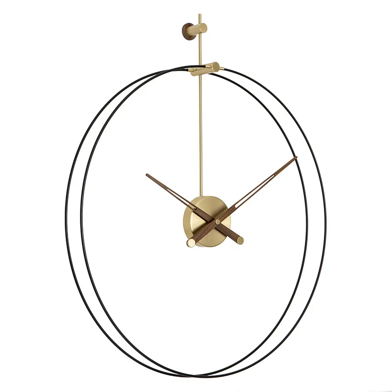 

Fine Copper Luxury Wall Clock Metal Wood Gold Clocks Home Decor Minimalist Living Room Wall Clock Modern Design Reloj De Pared