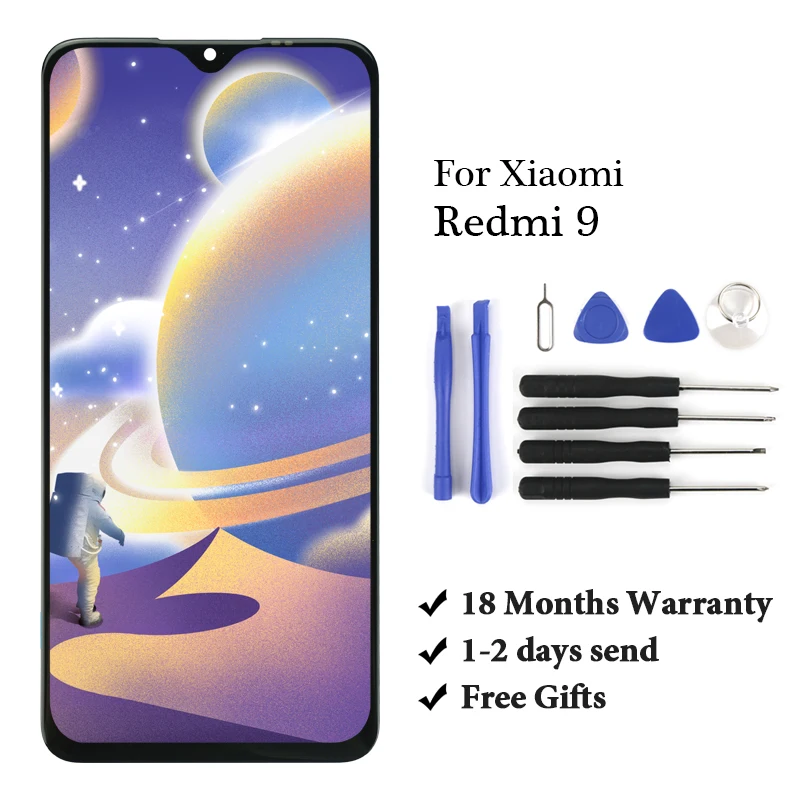 

High Copy Quality For XIAOMI Redmi 9 Touch Display Screen Replacement Assembly Black Without Frame With Tools Gifts