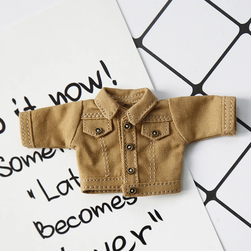 

Ob11 doll garment GSC clay head BODY9 Molly YMY plain body doll garment denim jacket doll clothes coat Doll accessories