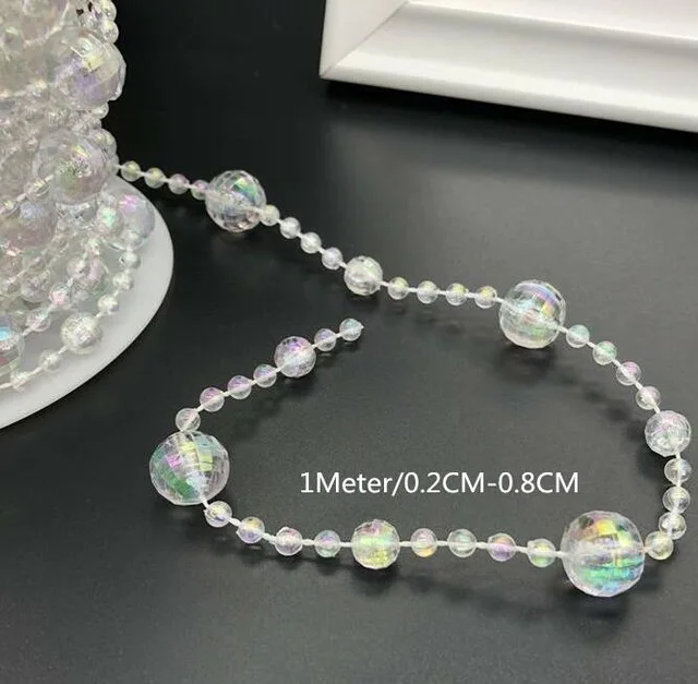 Белые кружевные хрустальные бусины 1 м отделка из блесток бисера лента для