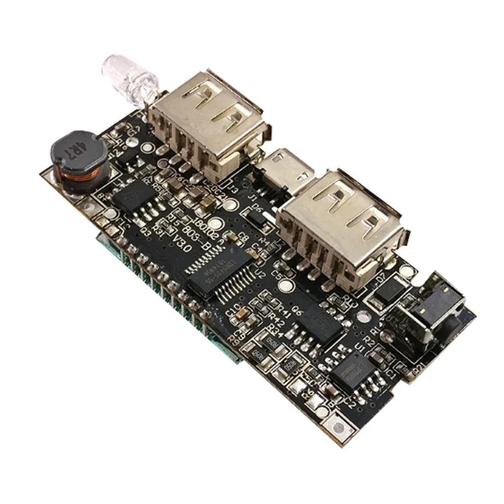 Мобильный силовой модуль с двойным USB 5 в 1 а 2 А Повышающий Модуль дисплеем