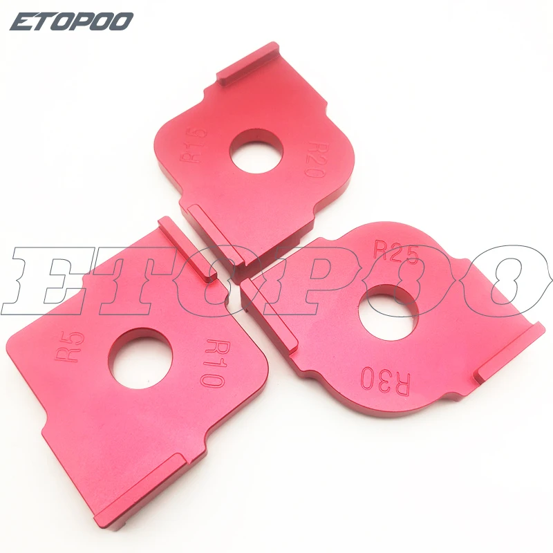 R5-R10R15-R20R25-R30 3 шт./компл. Деревообрабатывающие инструменты гравировальный станок закругленными уголками шаблон rplate древесный фрезерный станок с ЧПУ DIY деревянная фрезерная линейка инструменты плотника - Цвет: R5-R10R15-R20R25-R30
