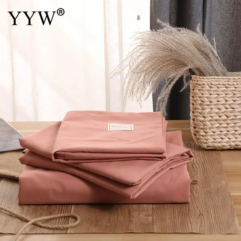 Скандинавские одноцветные двухслойные хлопковые постельные принадлежности 4