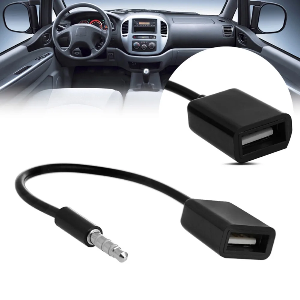 

Car AUX Cable USB 2.0 Female to 3.5mm Jack U-Disk Adapter Cable Audio Extension Cord for Playing Music Car Accessories