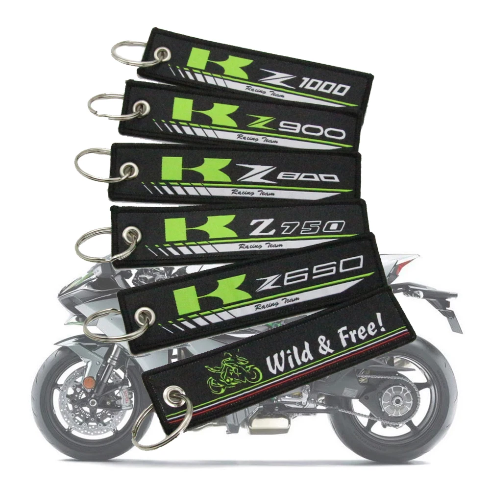 Брелок для ключей с вышивкой Kawasaki Z650 Z750 Z800 Z900 Z1000|Накладки и декоративные