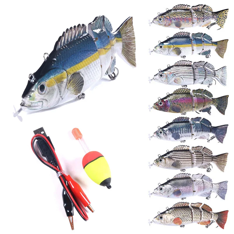 

USB Перезаряжаемый автоматический Электрический воблер, приманка для рыбной ловли, пропеллер, светодиодсветильник, свимбейт, искусственный кренкбейт, спиннинговая Снасть