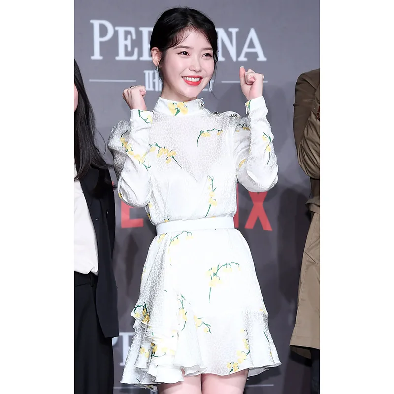 Женское платье с цветочным принтом и поясом в Корейском стиле на день рождения