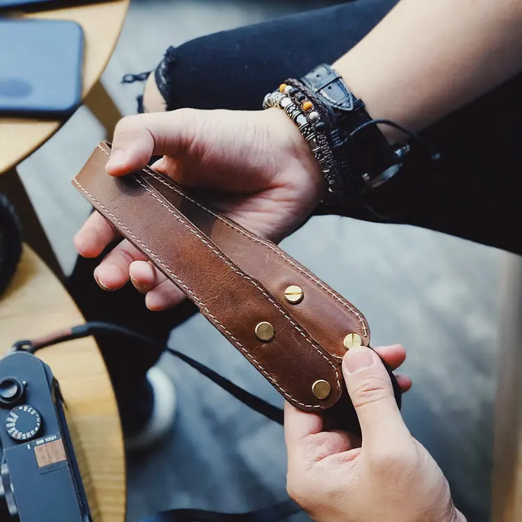 High Quality Retro Style Two Layers Horsehide Genuine Leather Camera Shoulder Neck Strap Belt For Leica Fujifilm Sony | Электроника