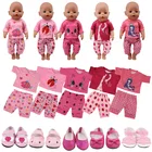 Кукла одежда розового цвета для малышей серии милых животных топ + обувь под брюки для девочек 18 дюймов American  43 см для ухода за ребенком для мам новорожденного Reborn Baby Doll одежду, поколение
