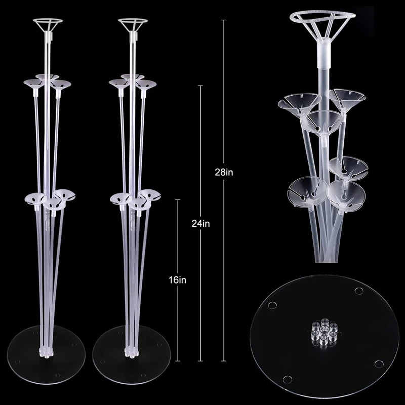 

Hot-Balloon Stand Holders Kit for Party and Wedding Decorations Celebrations 10 Sets Balloon Stand Holders Kit