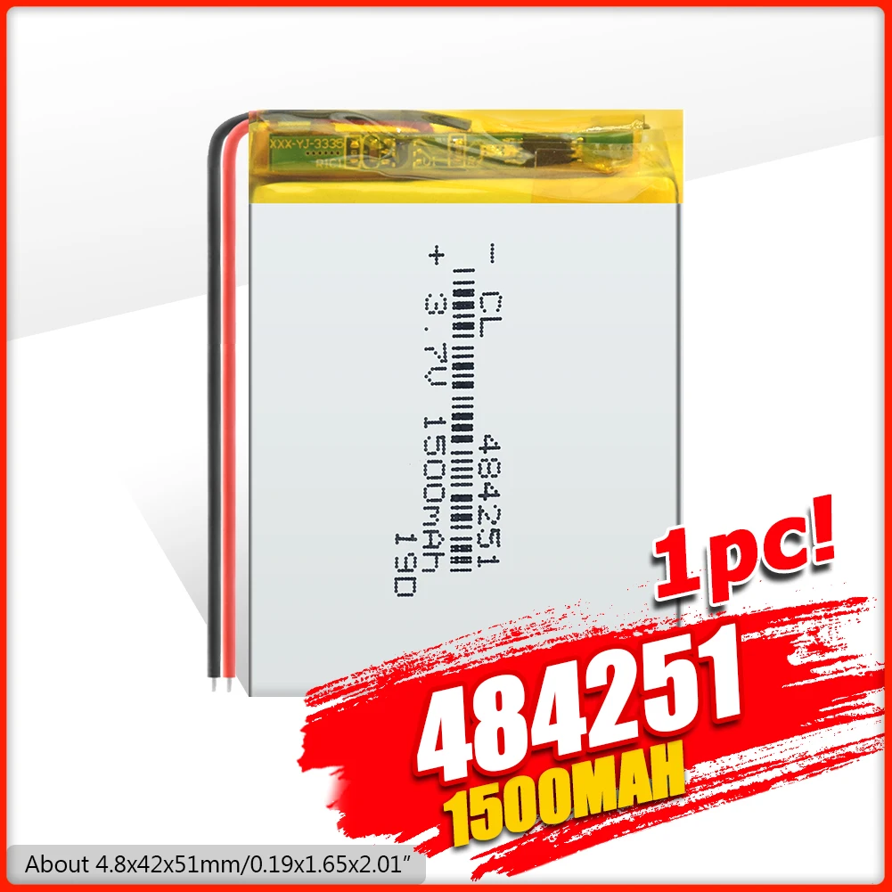 484251 1500 мАч 3 7 в поставка литиевая батарея полимерная аккумуляторная для MP3 MP4 MP5 gps