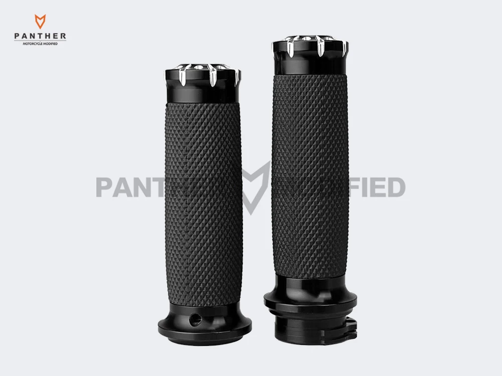 

1" 25mm CNC Aluminum black Cut Motorcycle Handlebar Hand Grip case for Harley Touring Sportster Dyna Softail 2008-2015