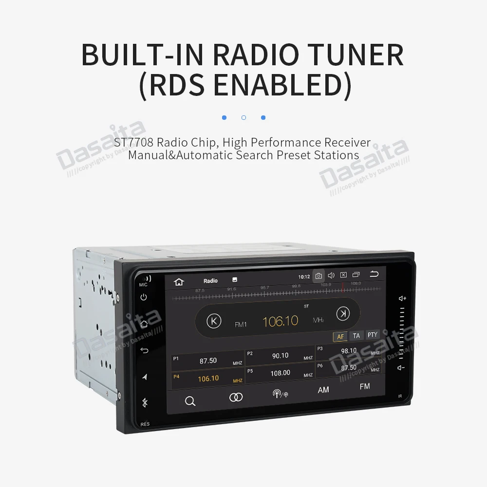Dasaita " Android 9,0 Автомобильный gps радио плеер для Toyota Corolla Camry Prado RAV4 Hilux с восьмиядерным 4 Гб+ 32 ГБ авто мультимедиа