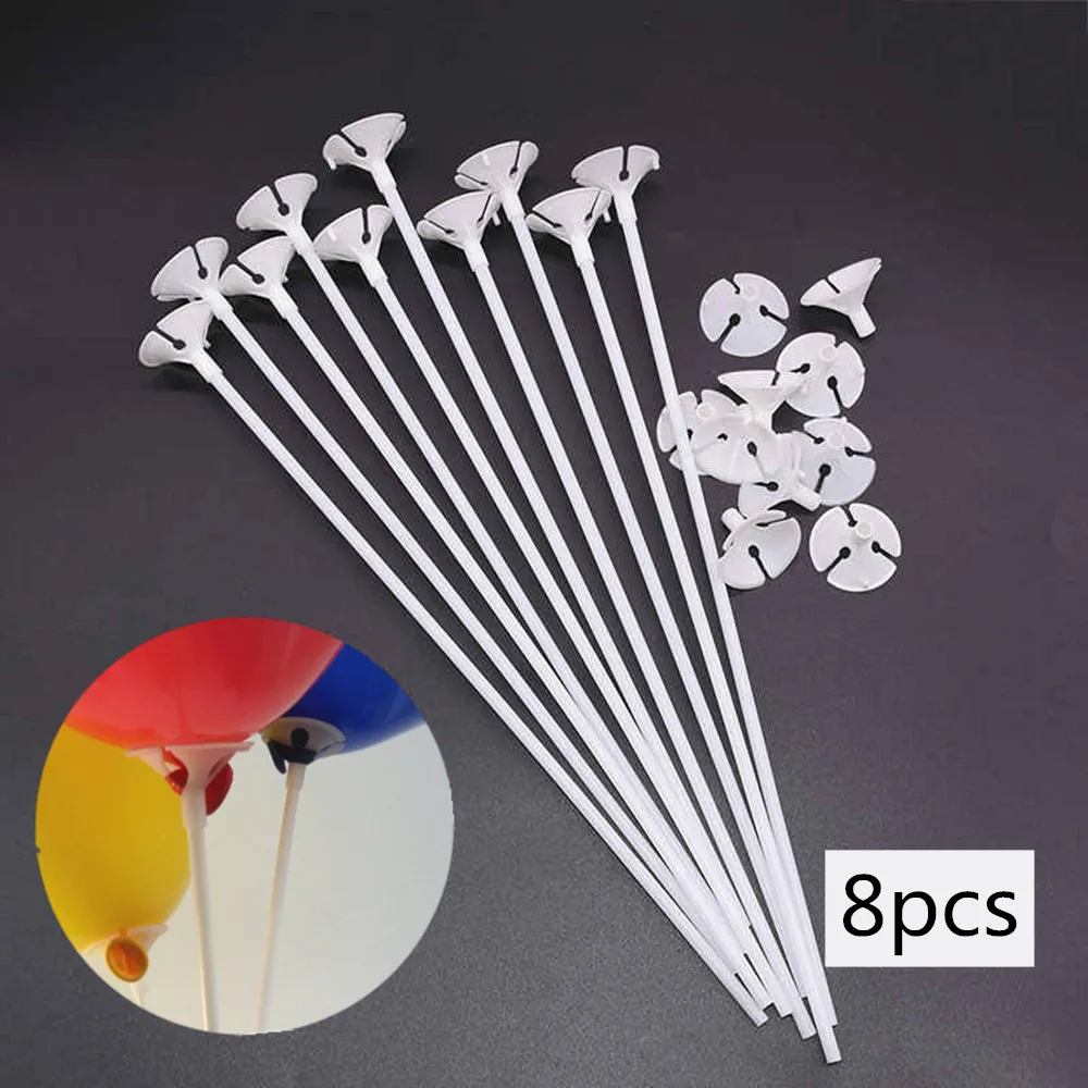 8pcs balloon stick 5 м/лот, 410 отверстий, воздушный шар, цепь, шар, Узелок, клейкая лента, свадьба, день рождения, вечеринка, фон с воздушными шарами, настенные украшения, принадлежности - Цвет: 8pcs balloon stick
