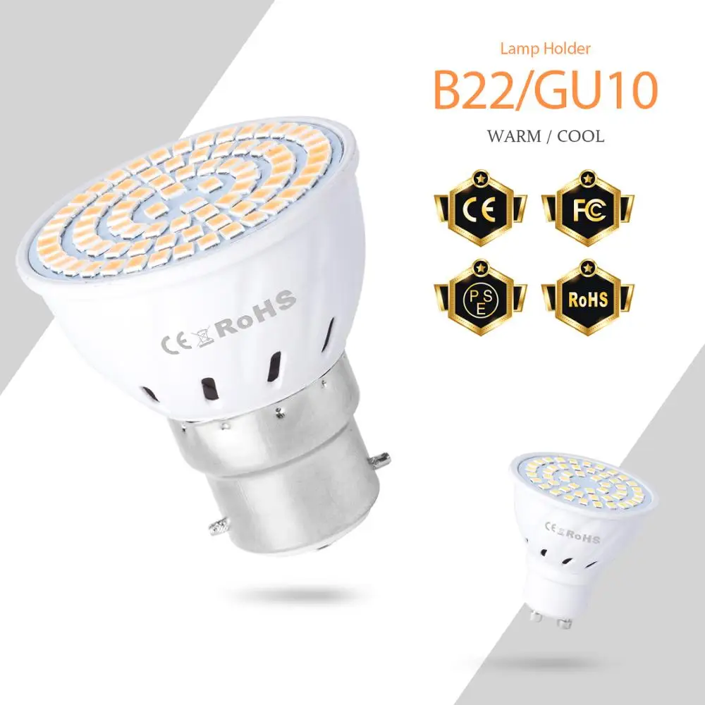 

WENNI MR16 Spotlight GU10 Bombillas E14 LED Bulb E27 Spot Light 220V LED Lamp gu 10 LED Light Bulb B22 48 60 80leds GU5.3 2835