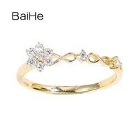 baihe genuine solid 14k yellowrosewhite gold hsi natural diamonds trendy flower ring women fine jewelry wedding k%d0%be%d0%bb%d1%8c%d1%86a k%d0%be%d0%bb%d1%8c%d1%86%d0%be