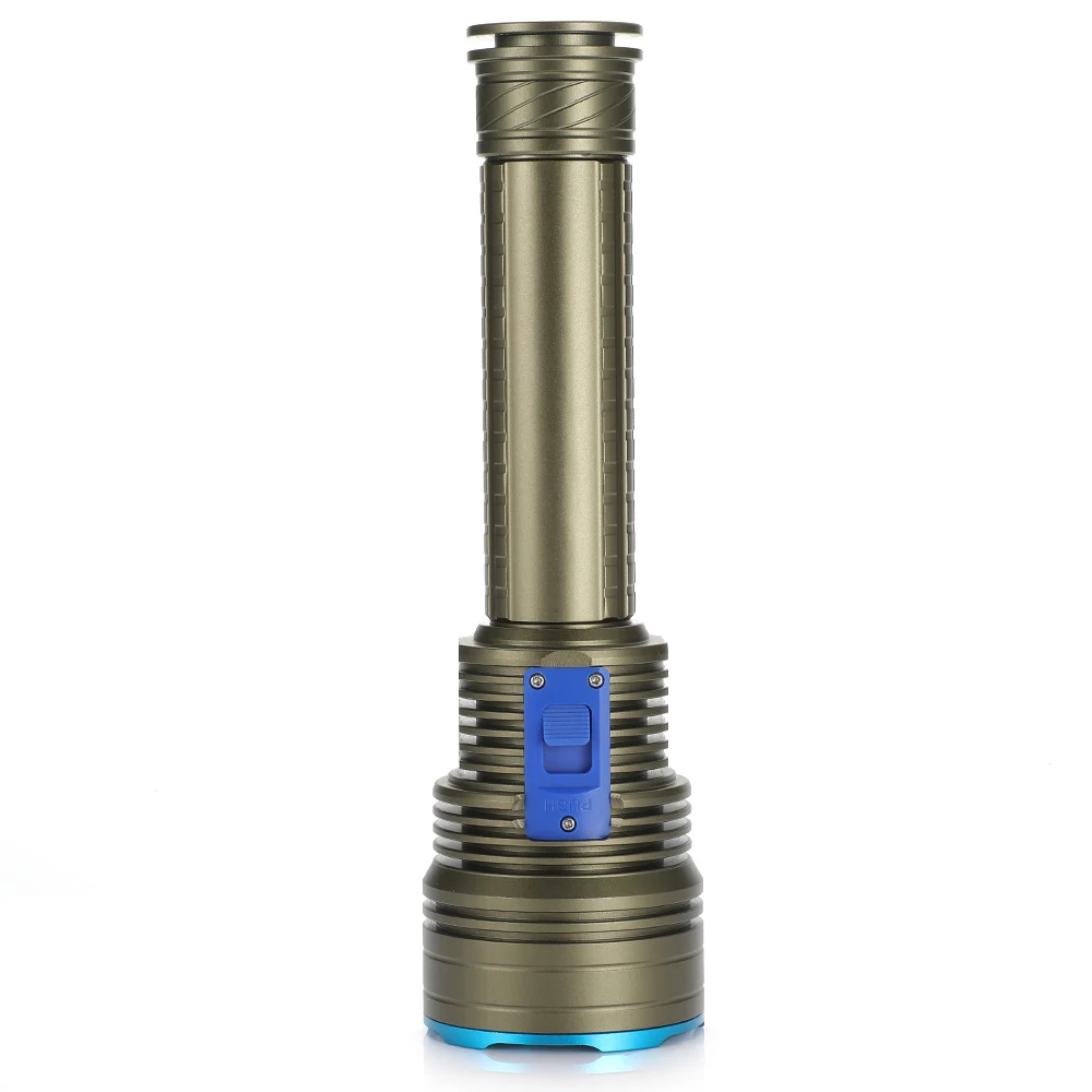 Barato Linterna De Buceo Profesional XHP70.2 LED De Alta Potencia, Linterna De Caza Subacuática IPX8, Resistente Al Agua, Iluminación Exterior, Lámpara De Camping