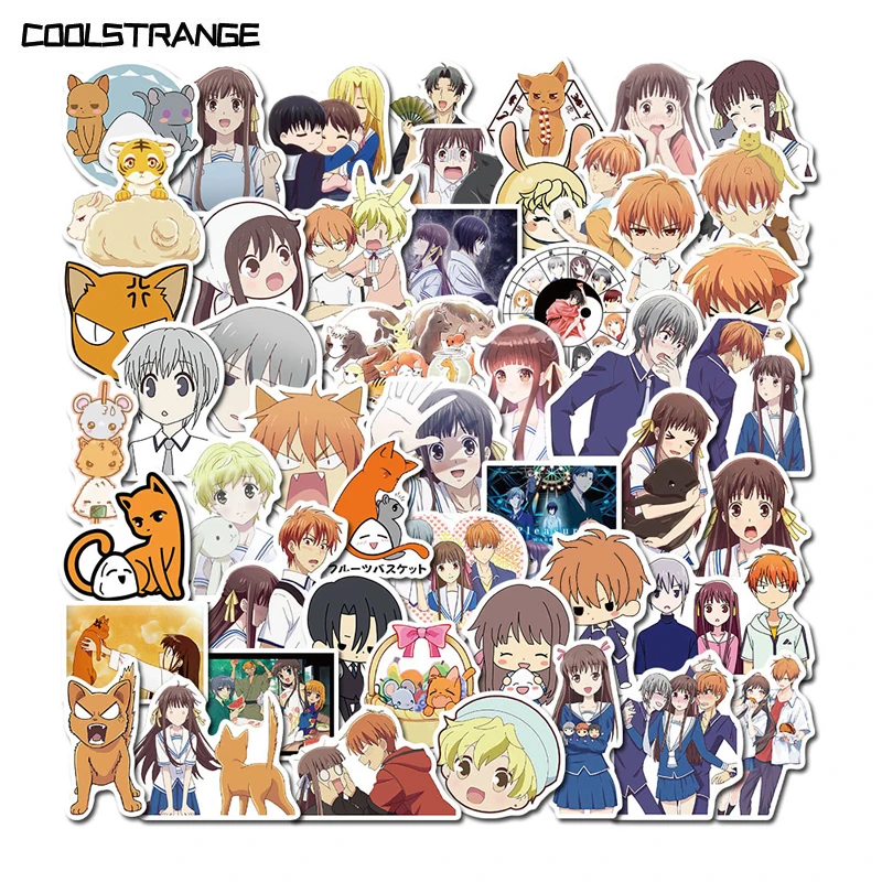 

10/30/50Pcs Cartoon Fruits Basket Japan Anime Stickers Toys For Kid's Motorcycles Skateboards Phones DIY Hand Diaries Sticker