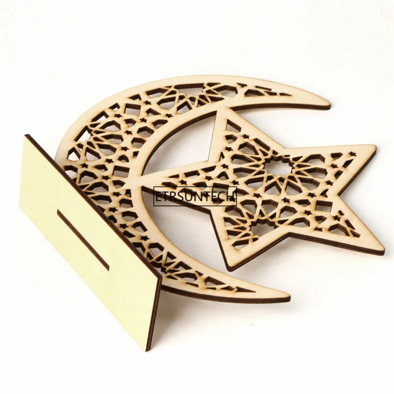 

100PCS Wedding Hollowing Out Star Candle Hold Wood Party Event Candledtick Decoration Star Moon Home Decoration