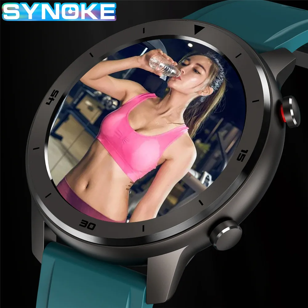 

Men Smart Watch Sports IP68 Waterproof Blood Pressure Bluetooth Heart Rate Blood Oxygen Monitoring Message Reminder IOS Android