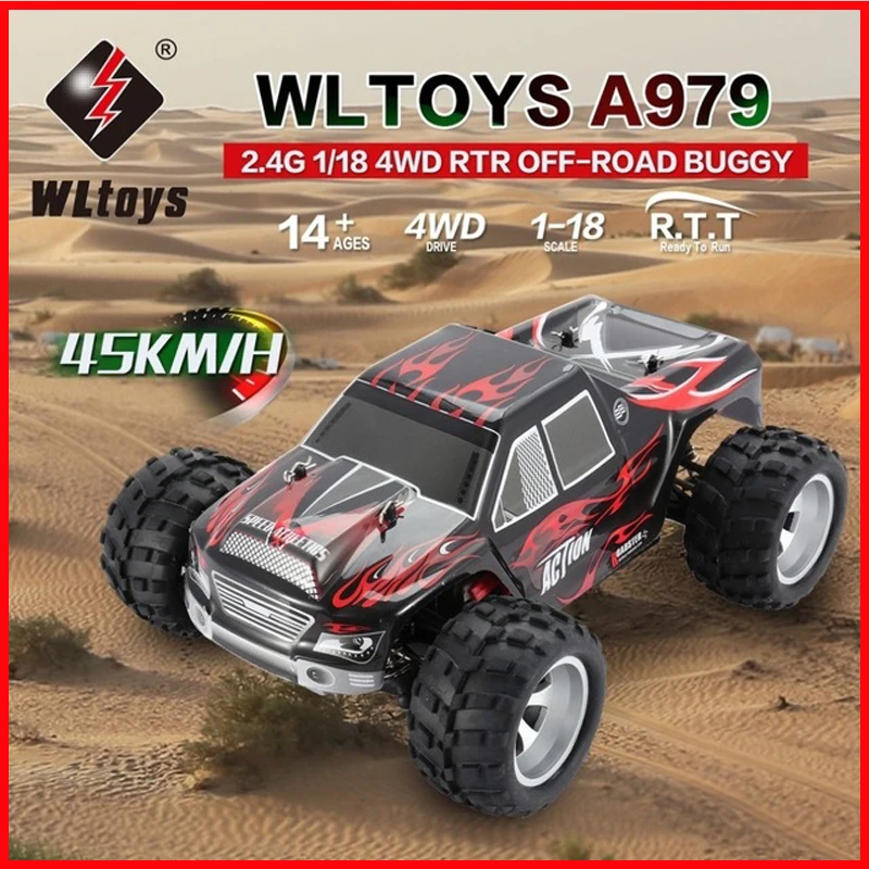 70 км/ч Модернизированный WLtoys A979 B 4WD 1:18 RC гоночный автомобиль Высокая скорость
