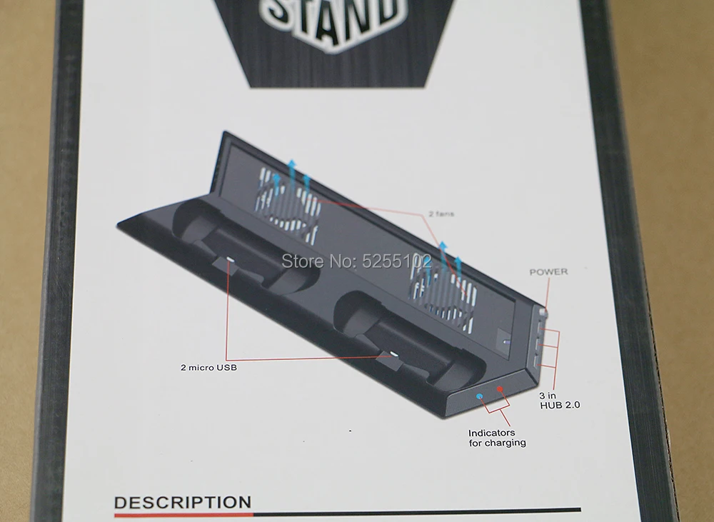 1 шт. тонкая зарядная док станция для PS4 Slim/Pro с вертикальной подставкой|Запасные