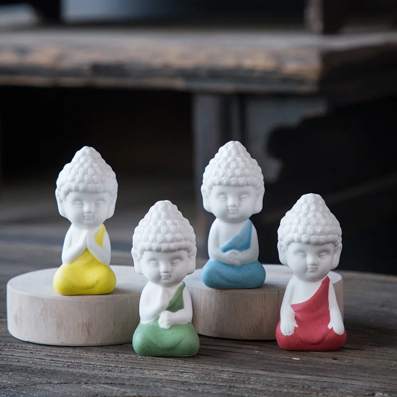 Миниатюрная статуя Будды статуэтка монаха татагата Индия Йога мандала чай