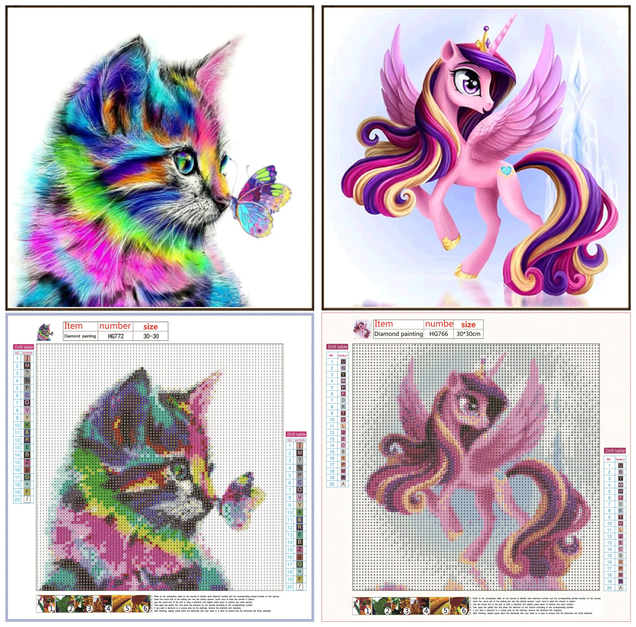 Набор для алмазной вышивки Кот 30 х30 | Дом и сад