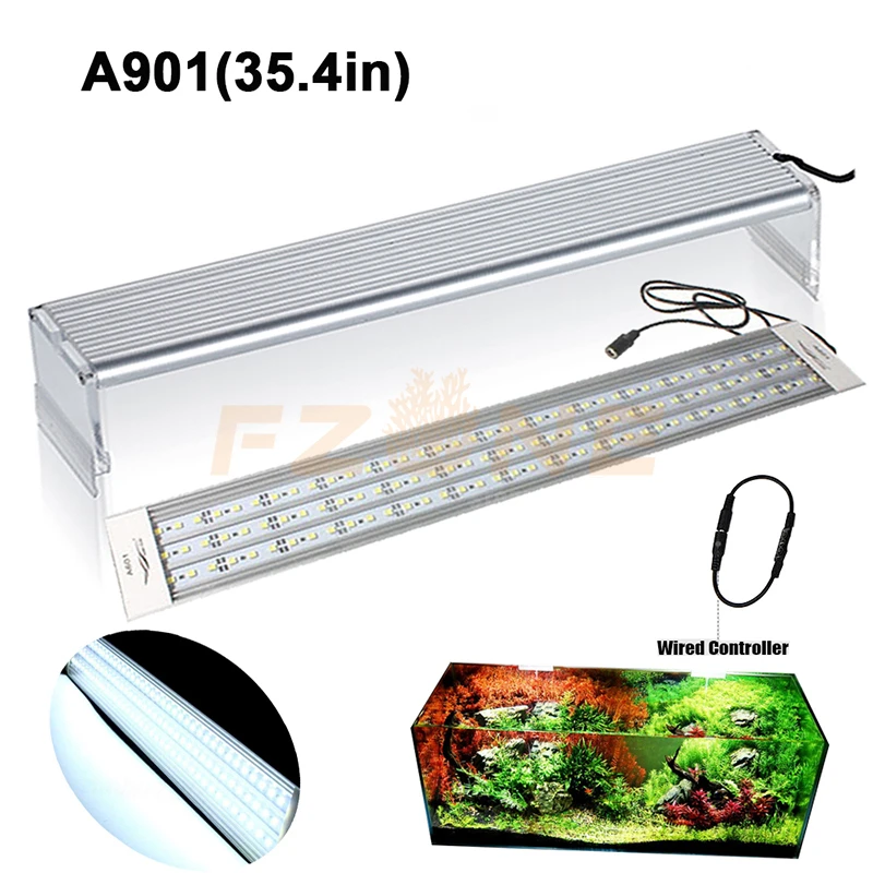 Chihiros A-Series 80 см, 90 см, 120 см, светодиодный светильник для аквариума, светильник для выращивания растений с крышкой, светильник для аквариума, подвесной светильник 5730, регулятор яркости лампы - Цвет: A901 for 90cm tank