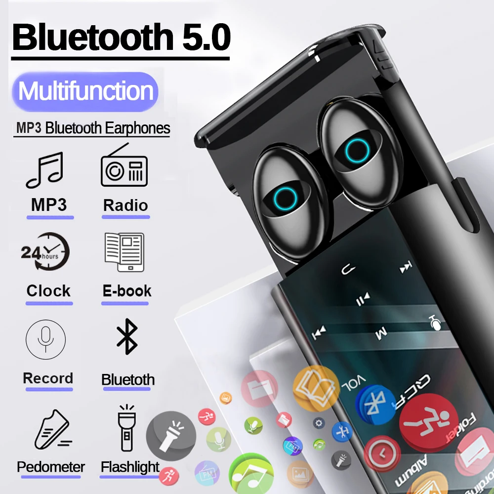Q1 TWS Bluetooth наушники 5,0 многофункциональные Bluetooth наушники IPX7 водонепроницаемые в пределах 6000 мАч Внешний аккумулятор для iOS Android
