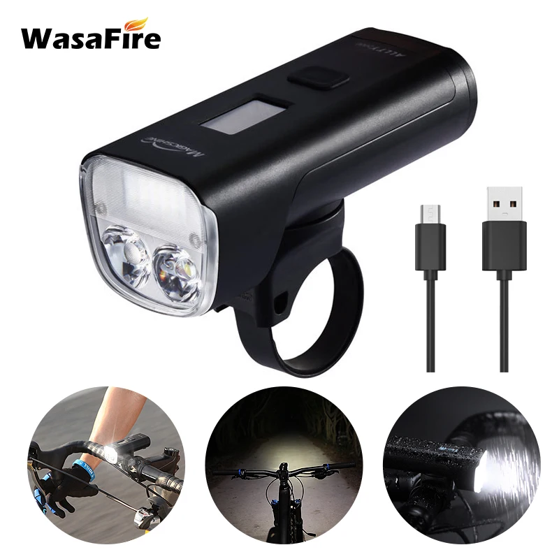 

ALLTY 2000 Bicycle Light 2000 Lumens Bike Front Light USB Rechargeable MTB Road Bike Headlight OLED Screen Waterproof Flashlight