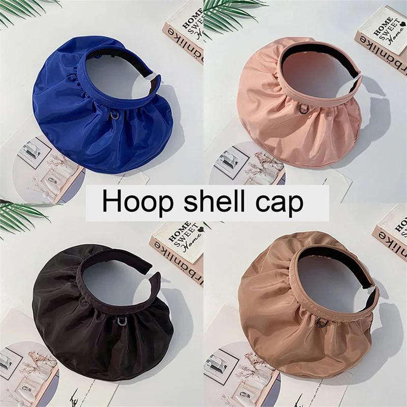 

Summer Women Empty Top Shell Shape Sunshade Sunscreen Sun Hats Protection