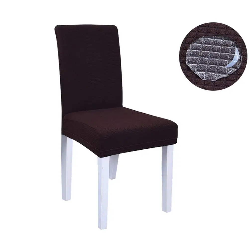 coffee Meijuner бархатный тканевый чехол на стулья водонепроницаемый нескользящий противогрязный спандекс мягкий чехол для стула для отеля вечерние, банкетные, домашние MJ019 - Цвет: coffee