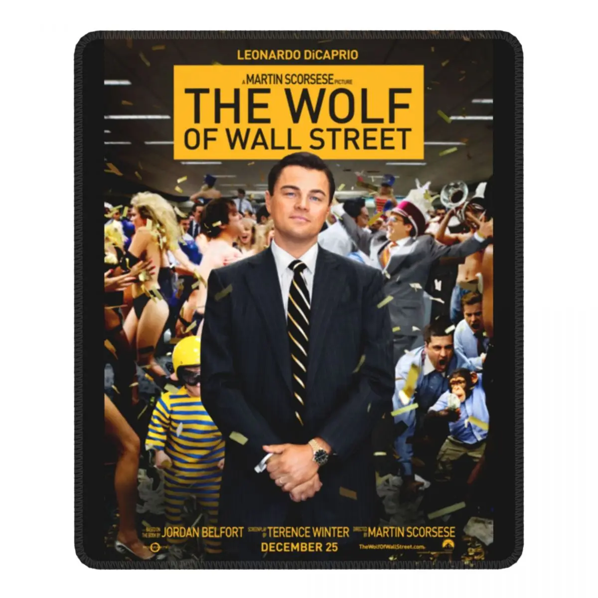 

Классический Забавный коврик для мыши «Wolf Of Wall Street» Леонардо, противоскользящий Настольный коврик, накладки из натурального каучука, чехол ...