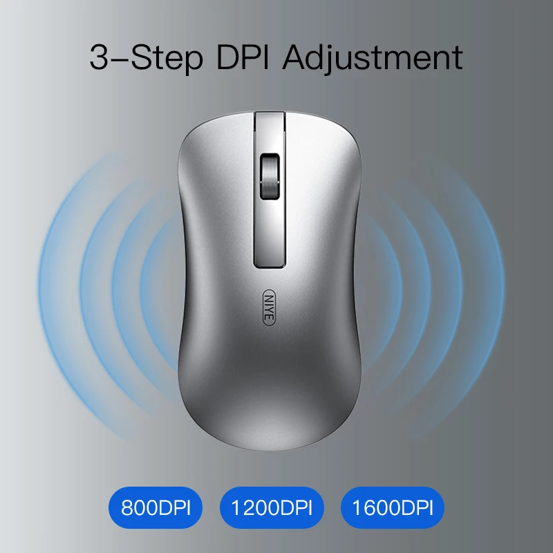 Мышь беспроводная эргономичная 2 4 ГГц Bluetooth кнопки 1600 точек/дюйм бесшумная