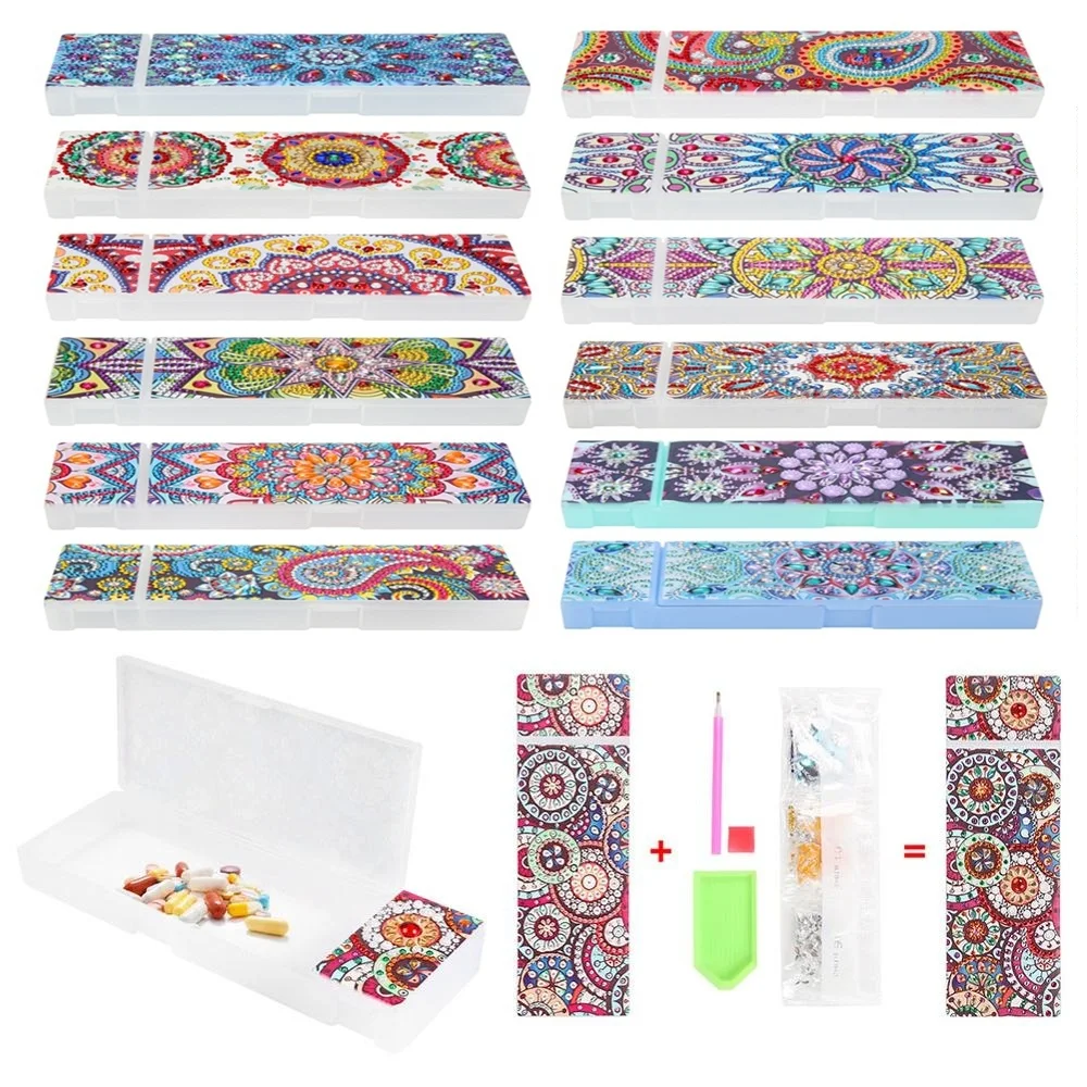 DIY Мандала специальная форма Алмазный чехол для карандашей коробка хранения