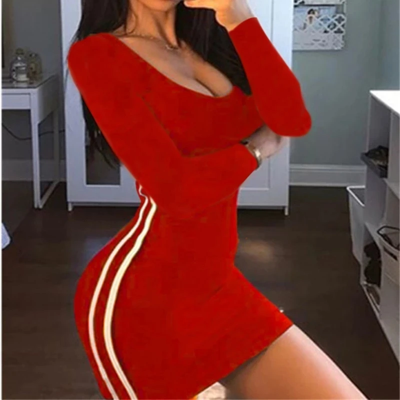 

2021 fashion women's clothing women's summer bandage dress Long sleeve Women for night party bar vintage clothes Korean fashion