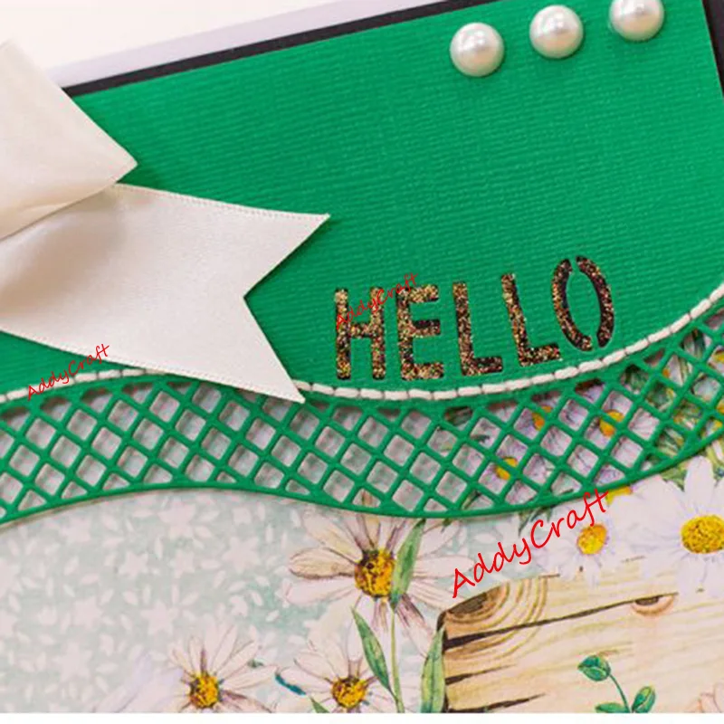 Металлические Вырубные штампы hello кружева форма для скрапбукинга бумаги