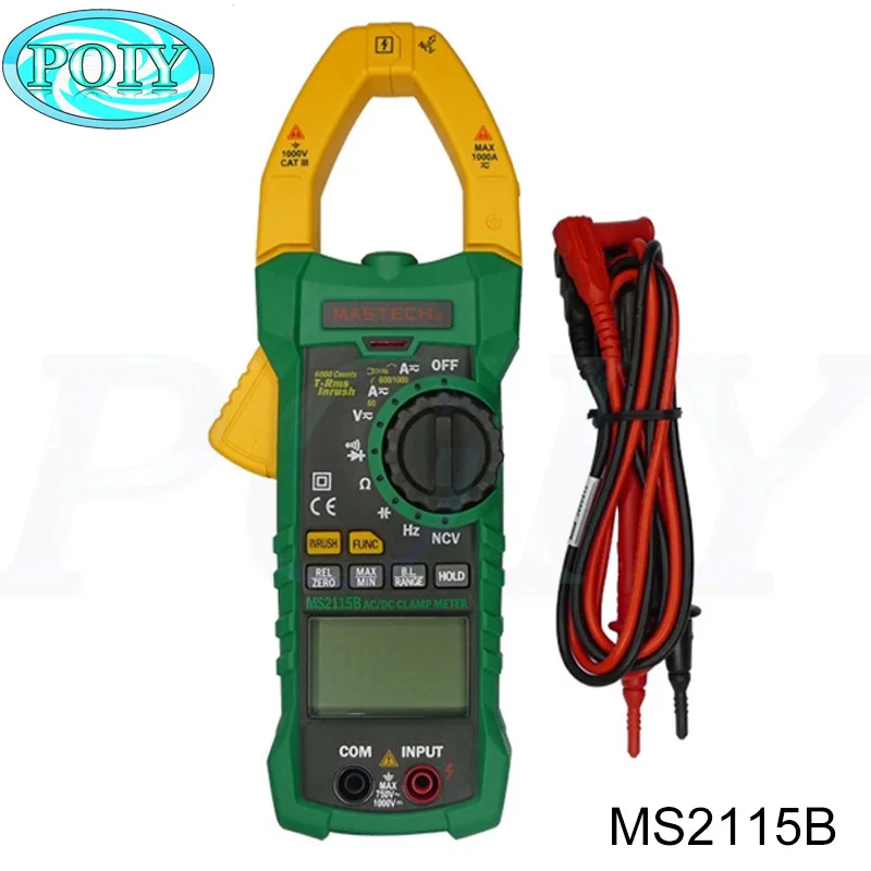 Цифровой мультиметр зажим MASTECH MS2115B тестер с USB для измерения частоты напряжения