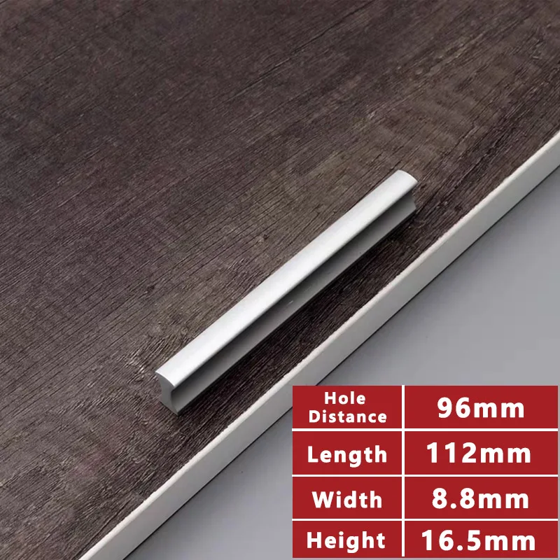 

WV ручки для шкафов алюминиевые черные и серебристые