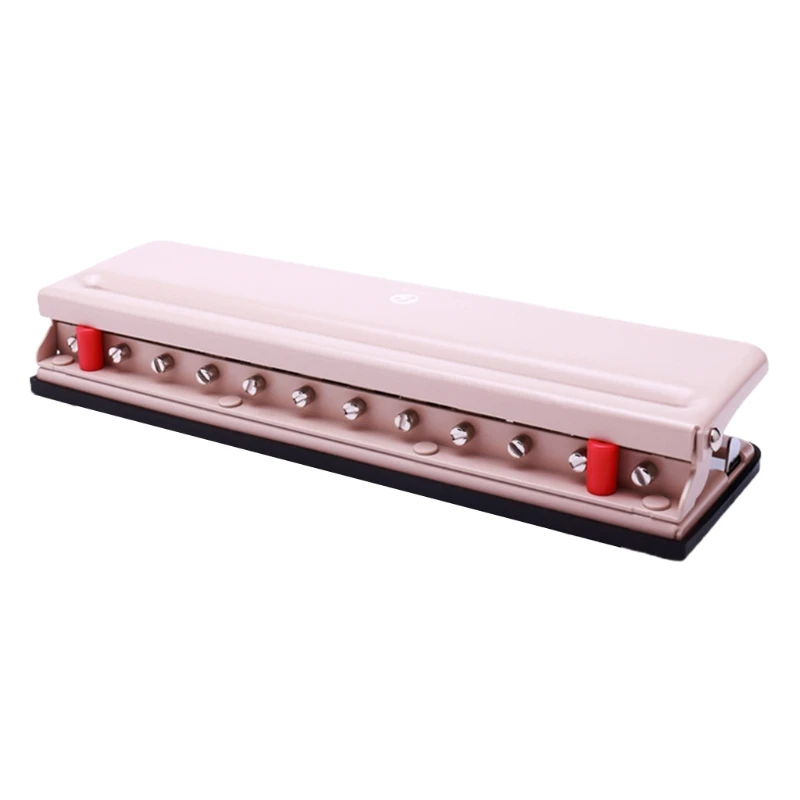 Multifunctional 12 Hole Punch Mushroom Puncher 6 Sheet Capacity with Positioning Ruler Chip Tray for Office School | Канцтовары для