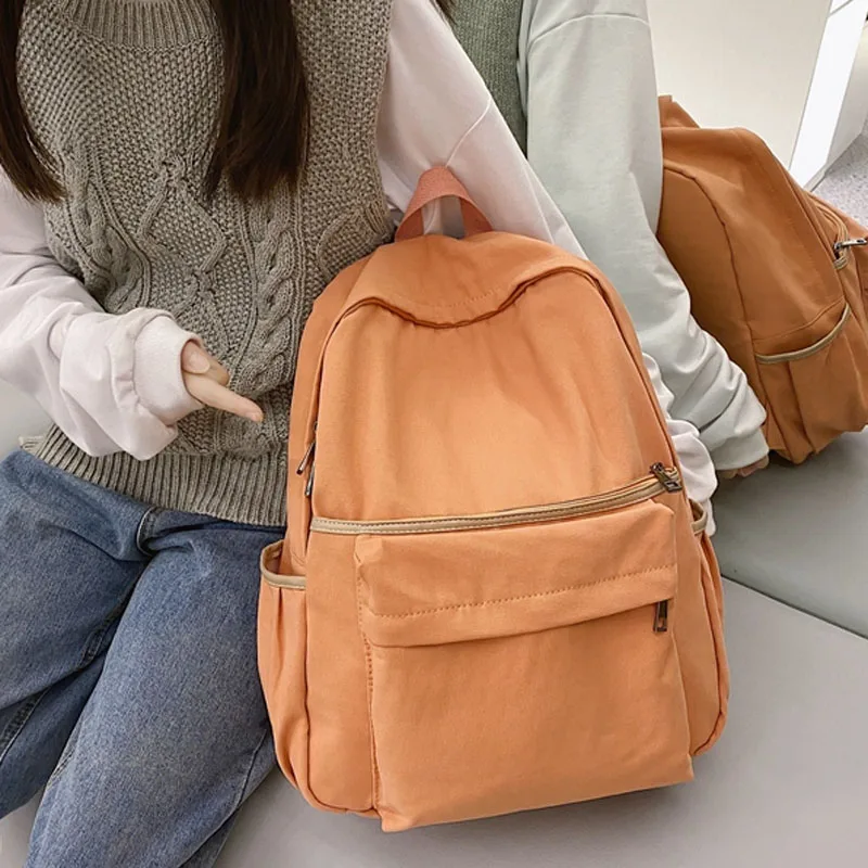 

DIEHE New Light Canvas Women Backpack Female Korean Simple School Bag for Teenager Girls Female College Travel Backpacks Bookbag