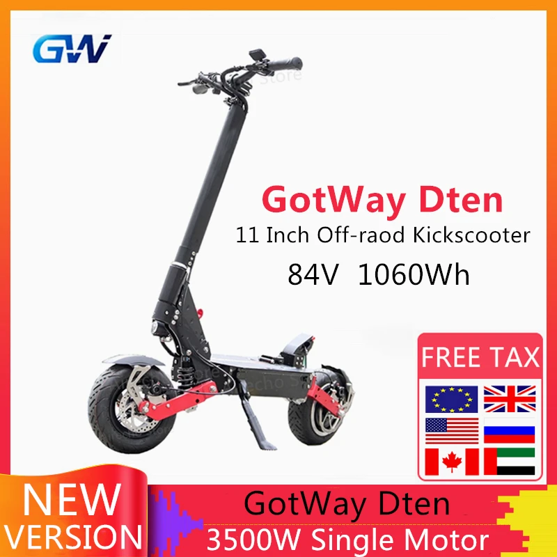GotWay Dten 11 дюймов Kickscooter 84V 3500W одномоторный высокоскоростной 70 км/ч Электрический