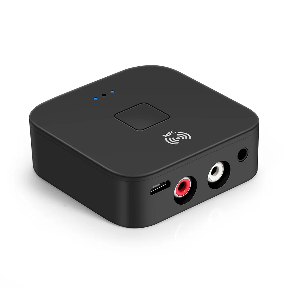 Аудиоприемник 3 5 мм Micro USB 2 RCA NFC V5.0 Bluetooth автомобильный музыкальный комплект AUX