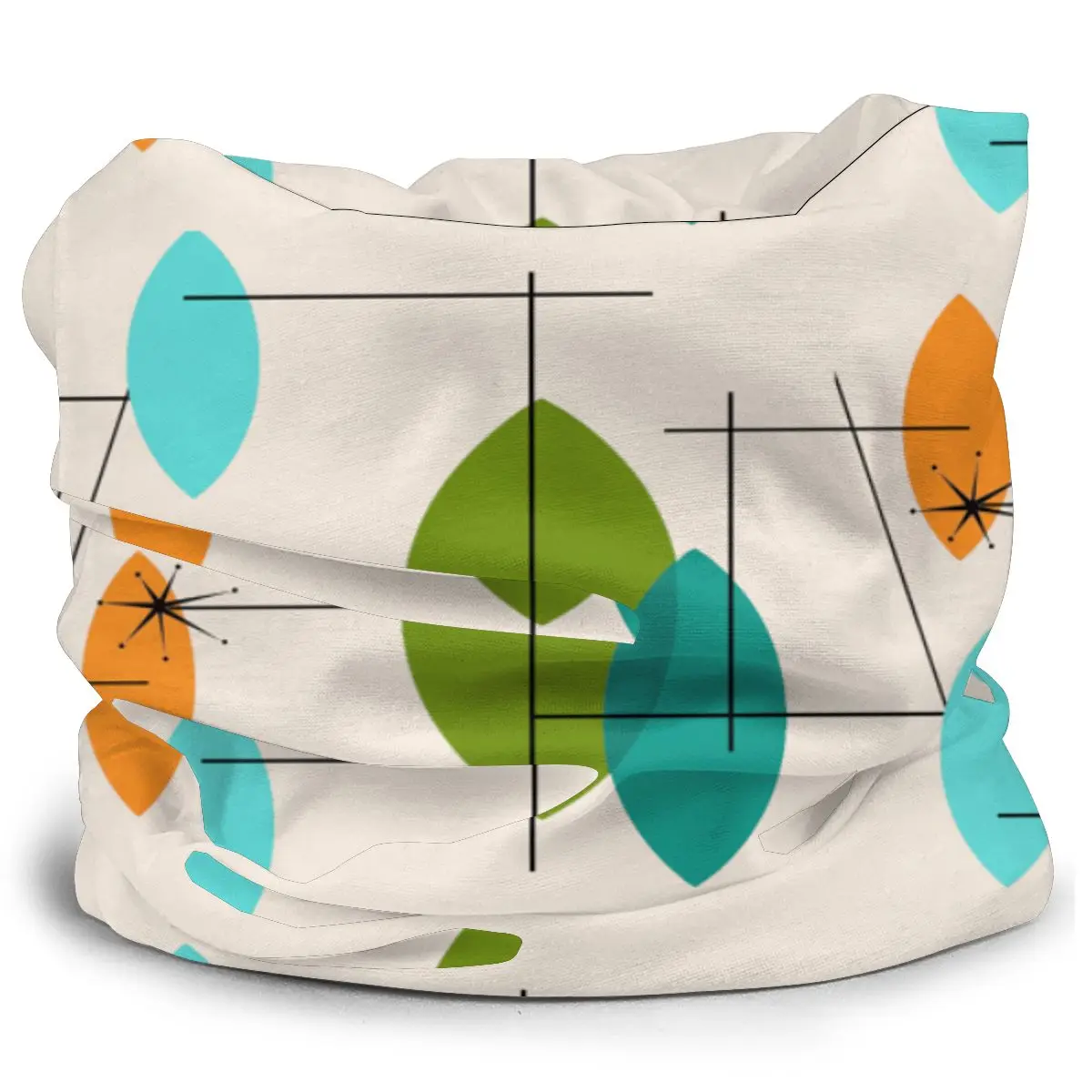 Атомный мобильный шарф маска для лица на Хэллоуин грелка шеи середины века