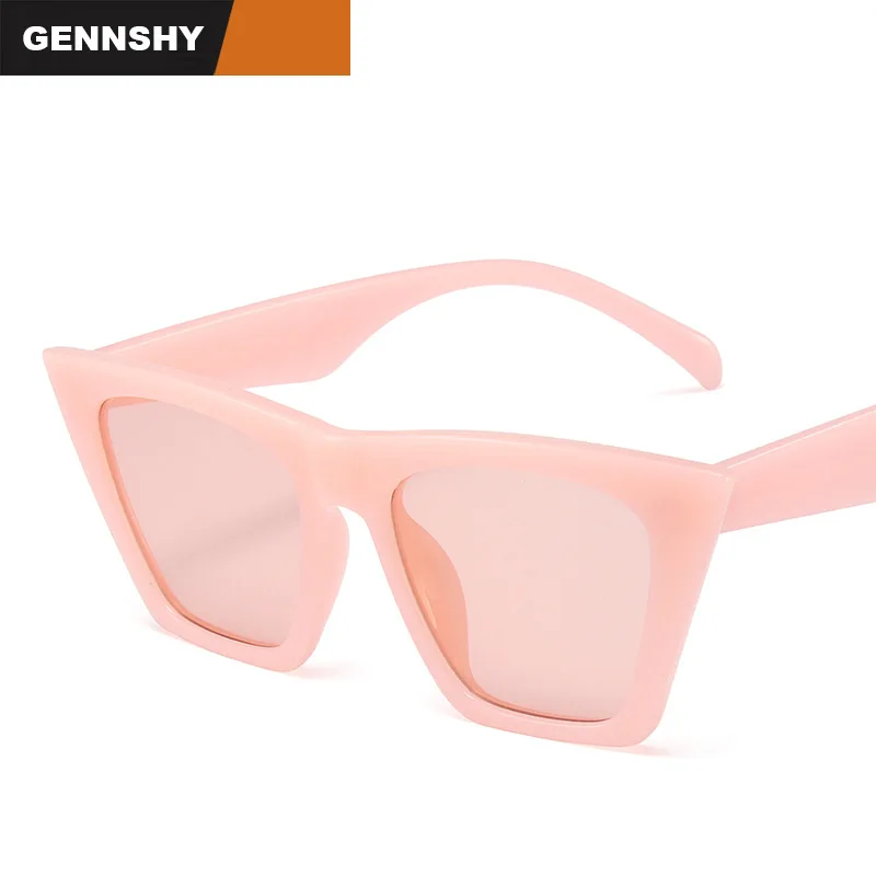 

2021 Europe And America Sunglasses Women Men Big Cat Eye Eyeglasses Metal Hinge Plastic Pink Frame Eyewear Driving Traveling