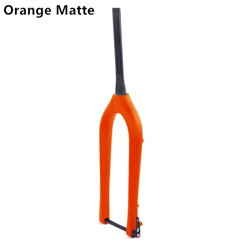 Вилка для велосипеда, новинка, 26er* 5,0, Карбоновая вилка для велосипеда, 150*15 мм, углеродная вилка для снега, через ось, 26 дюймов, дисковый тормоз, конический - Цвет: orange matte